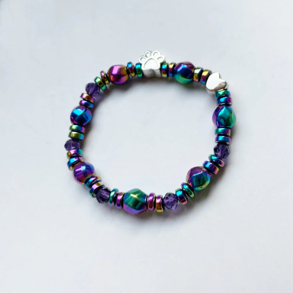 Sloan - Magnetic bracelet with paw trailer | Silver