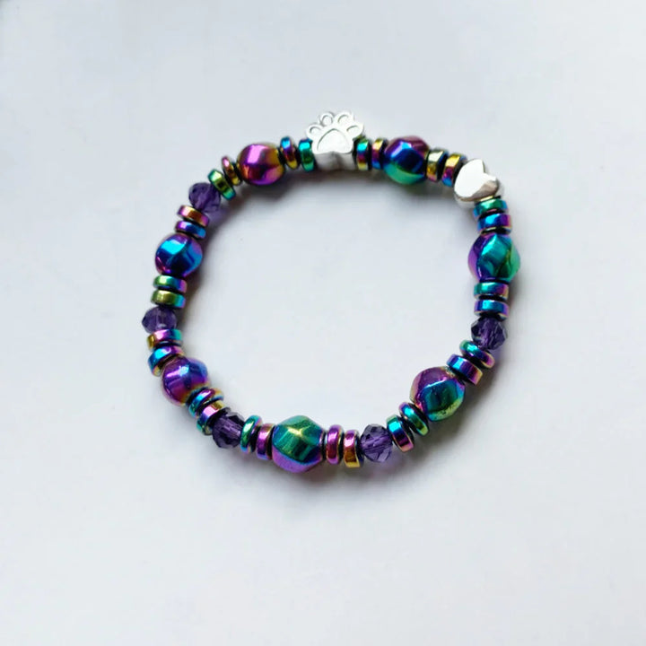 Sloan - Magnetic bracelet with paw trailer | Silver