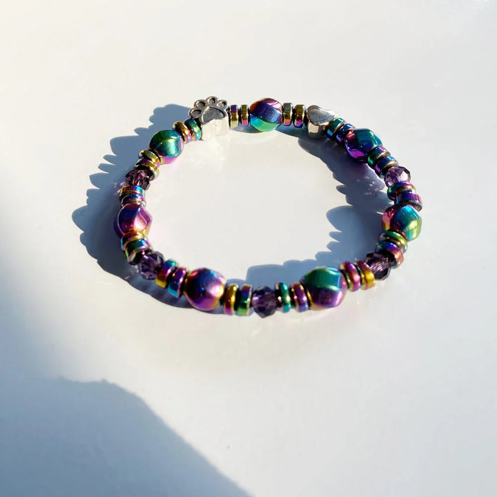 Sloan - Magnetic bracelet with paw trailer | Silver