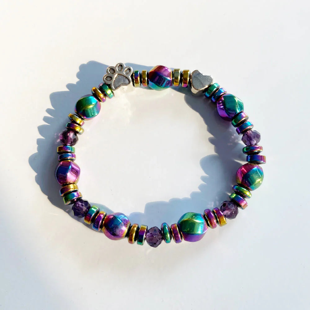 Sloan - Magnetic bracelet with paw trailer | Silver