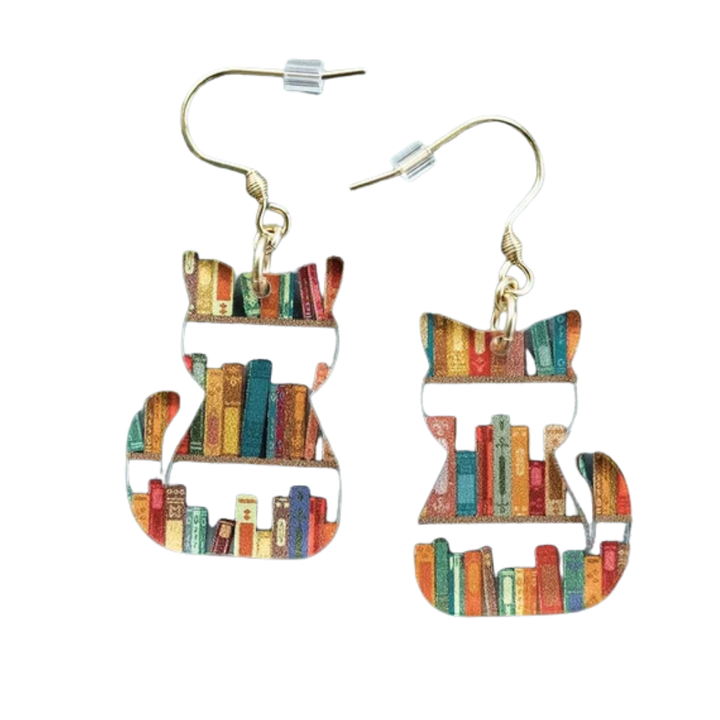 Melody - colorful vintage tissue earrings | Silver