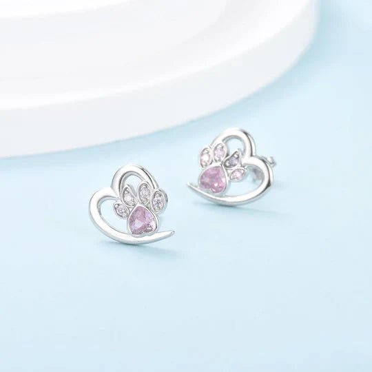 Maisy - Heart-paw earrings