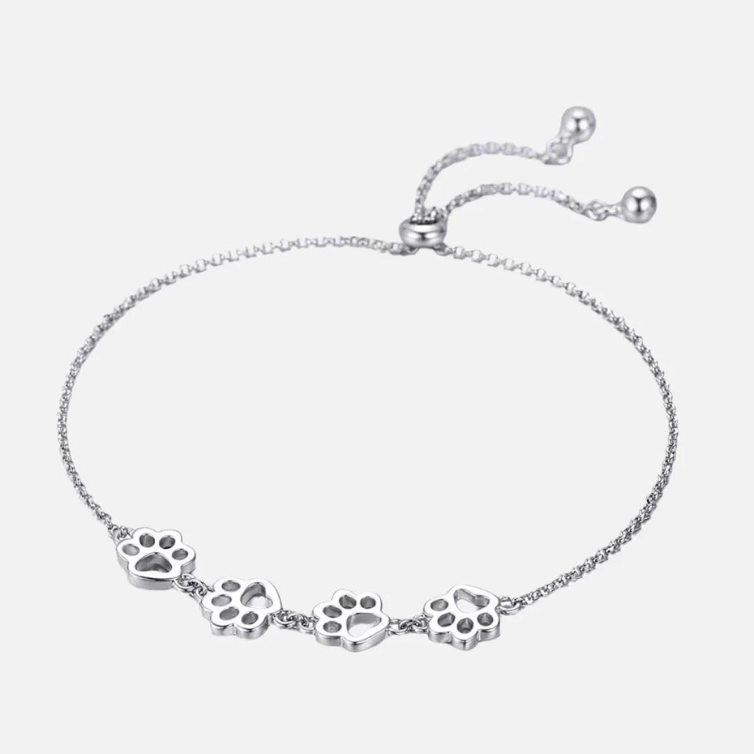 Lillian - Adjustable paw strap made of 925 silver and gold