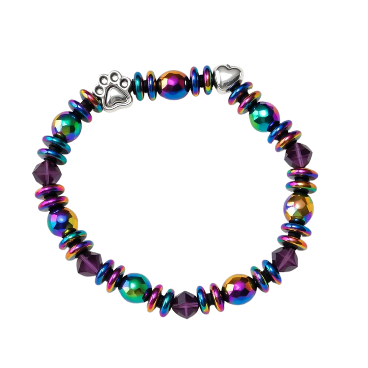 Sloan - Magnetic bracelet with paw trailer | Silver