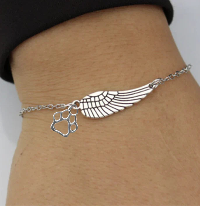 Eloise - Memorial bracelet with angel wing | Silver