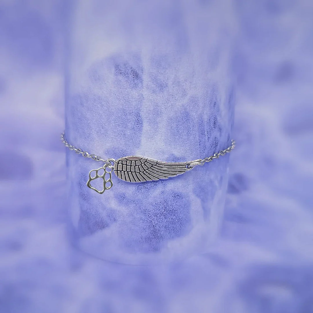 Eloise - Memorial bracelet with angel wing | Silver