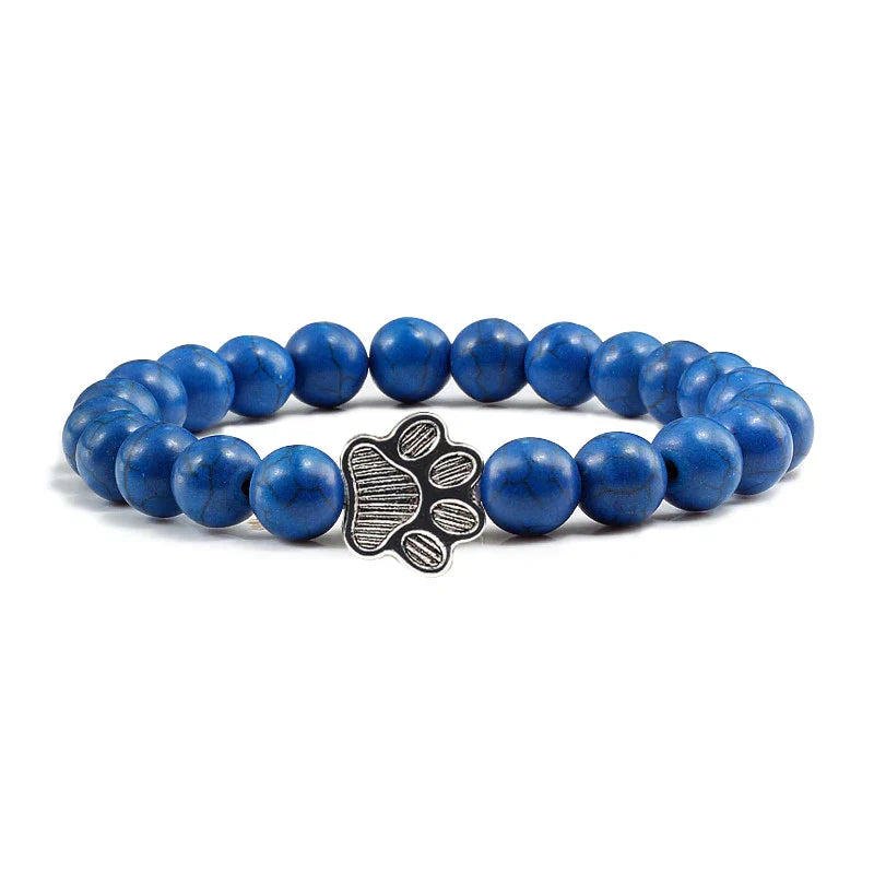 Finley - pearl bracelet with paw trailer | Silver