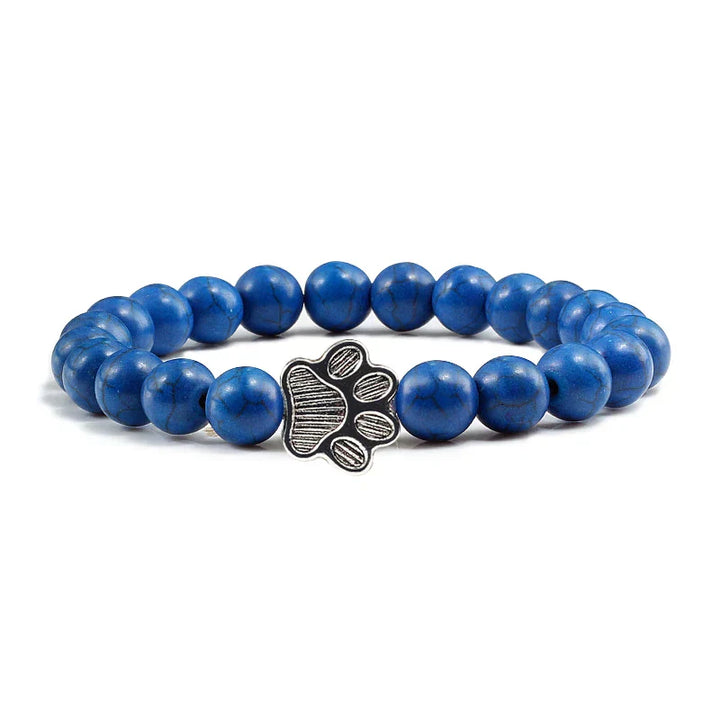 Finley - pearl bracelet with paw trailer | Silver