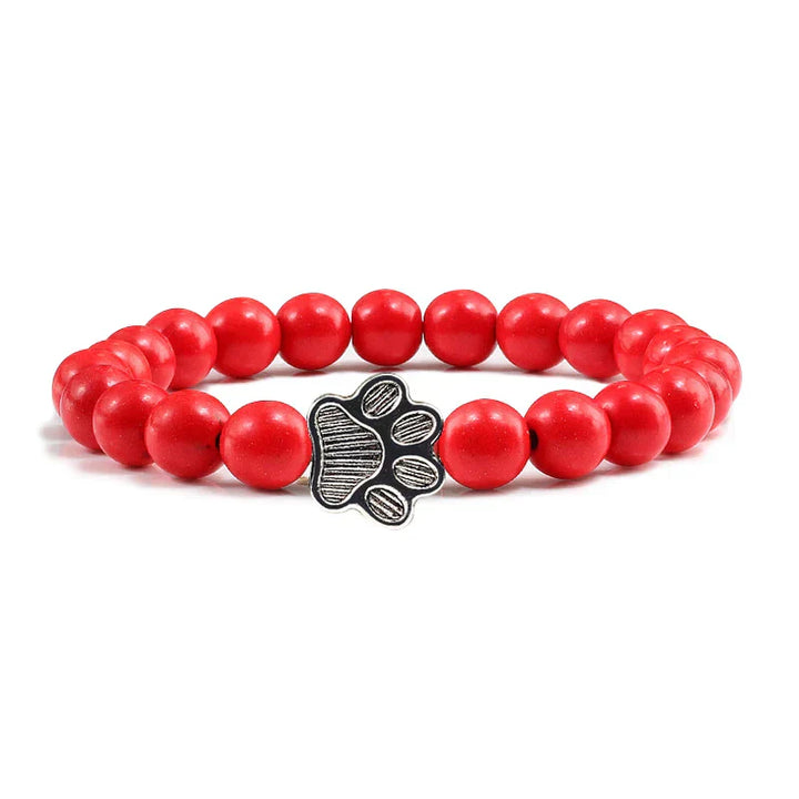 Finley - pearl bracelet with paw trailer | Silver