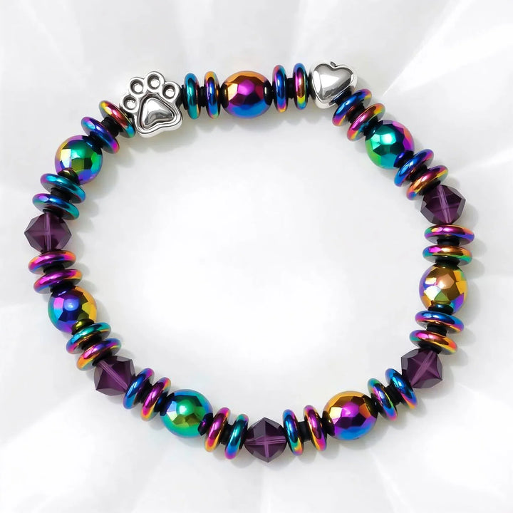 Sloan - Magnetic bracelet with paw trailer | Silver