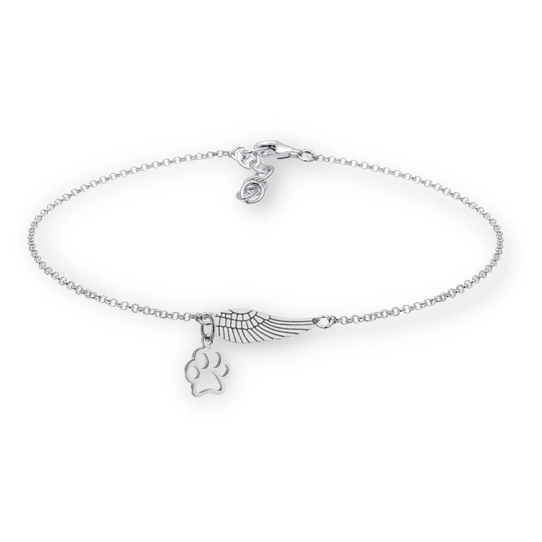 Eloise - Memorial bracelet with angel wing | Silver