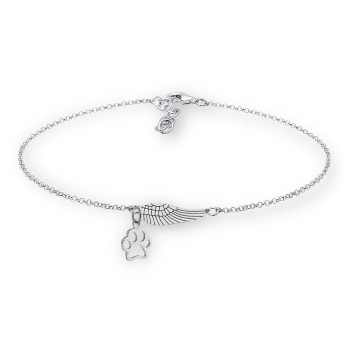 Eloise - Memorial bracelet with angel wing | Silver