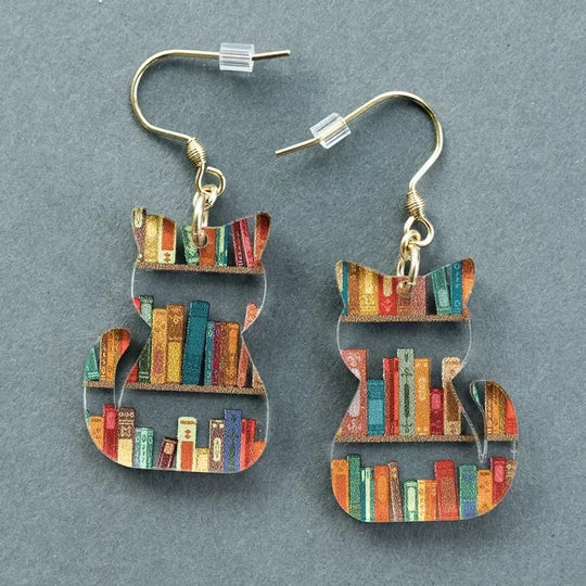 Melody - colorful vintage tissue earrings | Silver