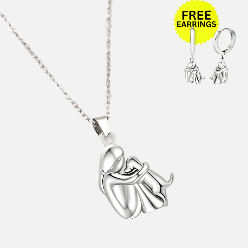 Hug Pendant Necklace with Bonus Earrings – Limited Time Offer 2