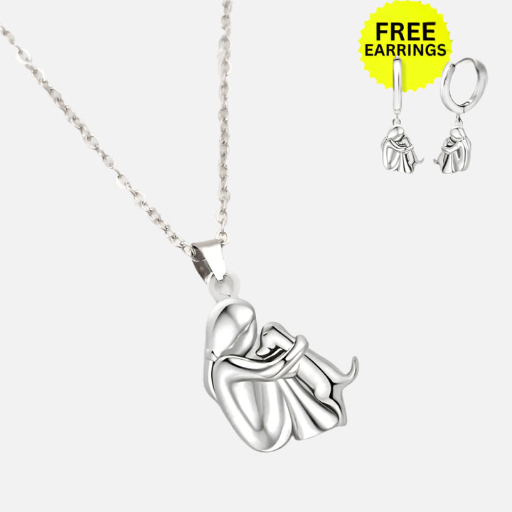 Hug Pendant Necklace with Bonus Earrings – Limited Time Offer 2