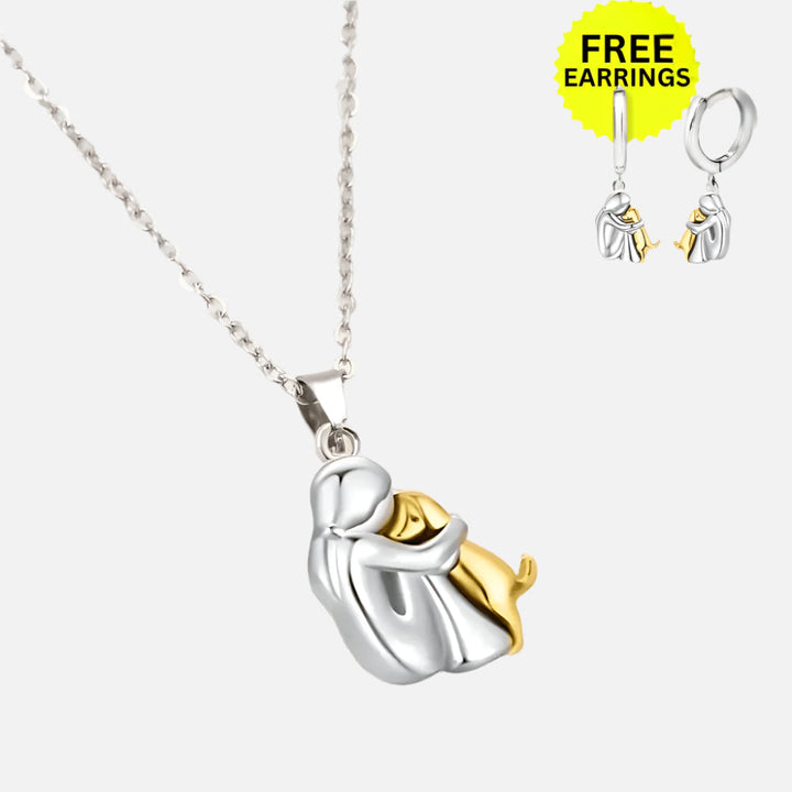 Hug Pendant Necklace with Bonus Earrings – Limited Time Offer 1